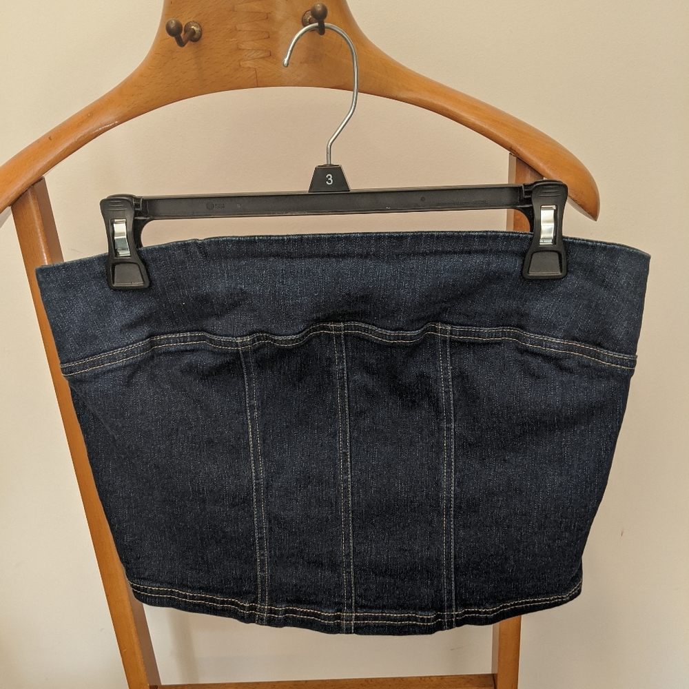 EXPRESS BLEUS DENIM STRETCH TUBE TOP JUNIOR SZ. L
